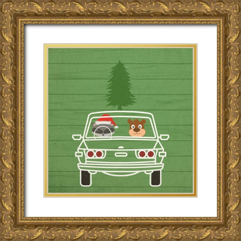 Cristmas Travels 3 Gold Ornate Wood Framed Art Print with Double Matting by Phillip, Jamie