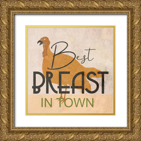 Turkey Breast Gold Ornate Wood Framed Art Print with Double Matting by Phillip, Jamie