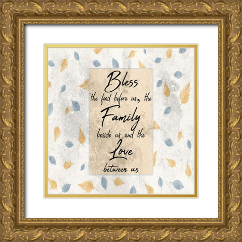 Bless The Food Gold Ornate Wood Framed Art Print with Double Matting by Phillip, Jamie