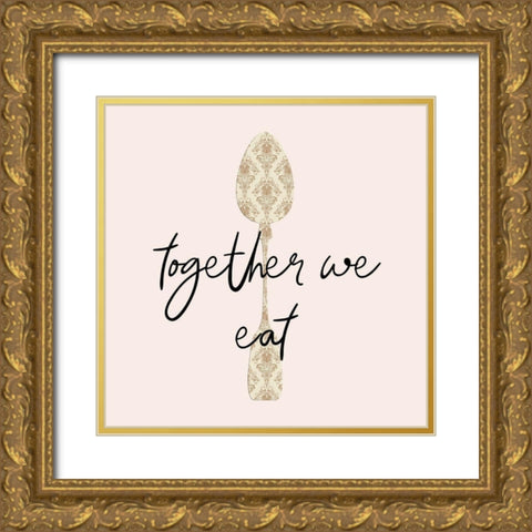 Eat Gold Ornate Wood Framed Art Print with Double Matting by Phillip, Jamie