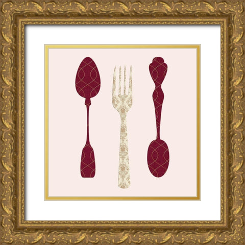 Eat 2 Gold Ornate Wood Framed Art Print with Double Matting by Phillip, Jamie