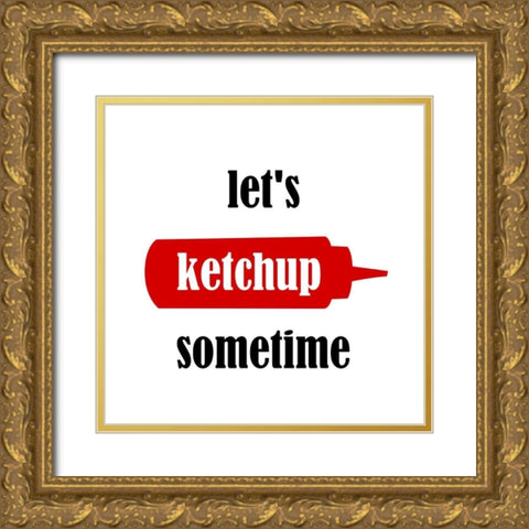 Ketchup Gold Ornate Wood Framed Art Print with Double Matting by Phillip, Jamie