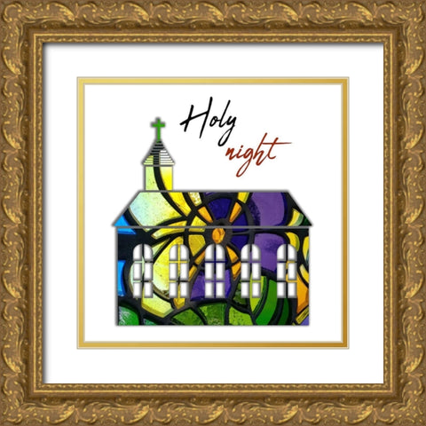 Church 2 Gold Ornate Wood Framed Art Print with Double Matting by Phillip, Jamie