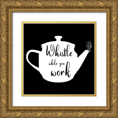 Whistle Gold Ornate Wood Framed Art Print with Double Matting by Phillip, Jamie