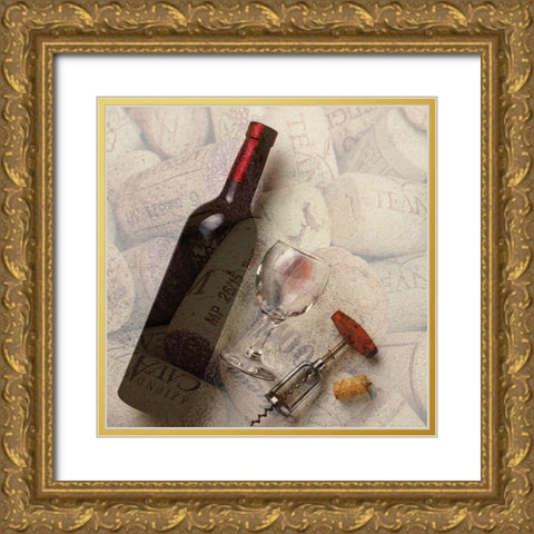 Wine Tasting Gold Ornate Wood Framed Art Print with Double Matting by Phillip, Jamie