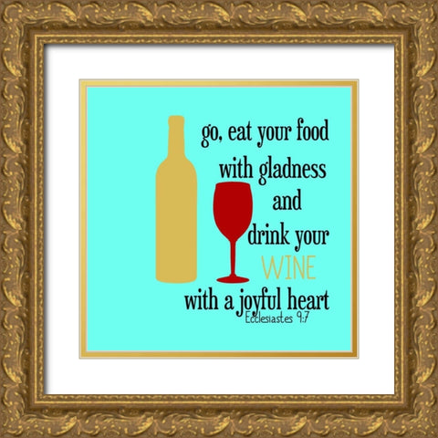 Holy Wine Gold Ornate Wood Framed Art Print with Double Matting by Phillip, Jamie