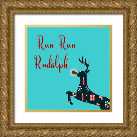 Rudalph Gold Ornate Wood Framed Art Print with Double Matting by Phillip, Jamie