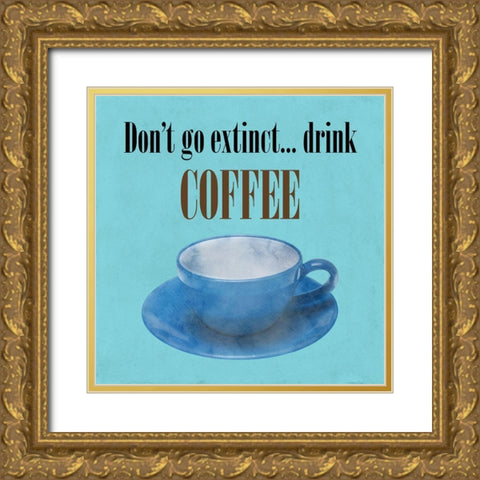 Morning Coffee Gold Ornate Wood Framed Art Print with Double Matting by Phillip, Jamie