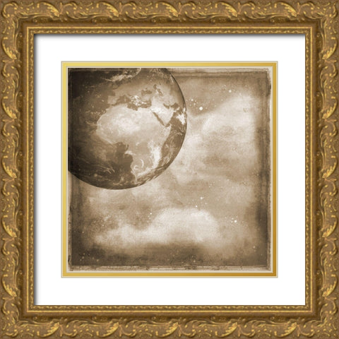 The World Gold Ornate Wood Framed Art Print with Double Matting by Phillip, Jamie