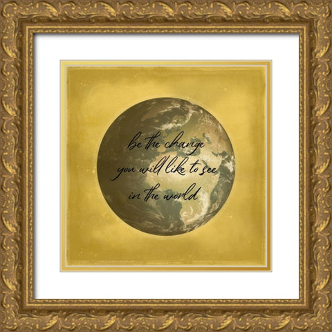 The World 2 Gold Ornate Wood Framed Art Print with Double Matting by Phillip, Jamie