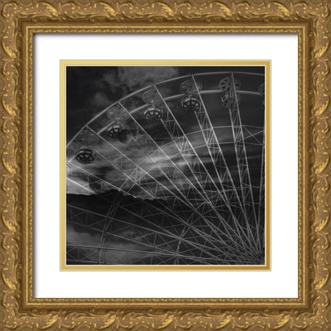 Big Wheel 2 Gold Ornate Wood Framed Art Print with Double Matting by Phillip, Jamie