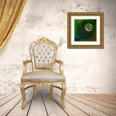 Pools And Billards Gold Ornate Wood Framed Art Print with Double Matting by Phillip, Jamie