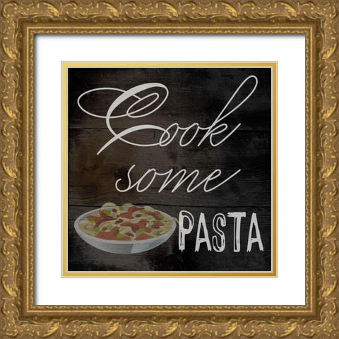 Cook Pasta Gold Ornate Wood Framed Art Print with Double Matting by Phillip, Jamie