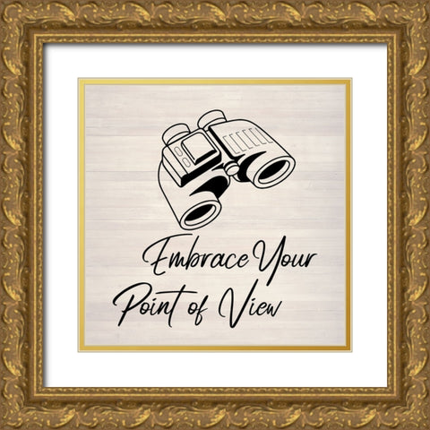 Look Gold Ornate Wood Framed Art Print with Double Matting by Phillip, Jamie
