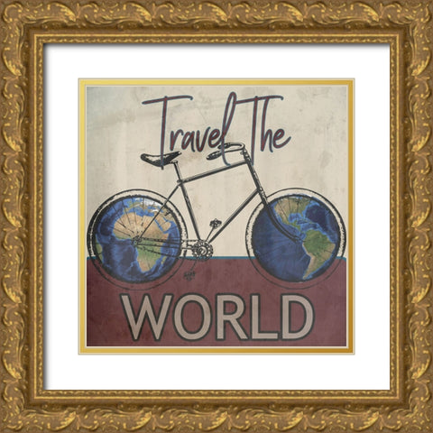 World Tour Gold Ornate Wood Framed Art Print with Double Matting by Phillip, Jamie