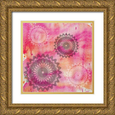 Pink Aroma Gold Ornate Wood Framed Art Print with Double Matting by Phillip, Jamie