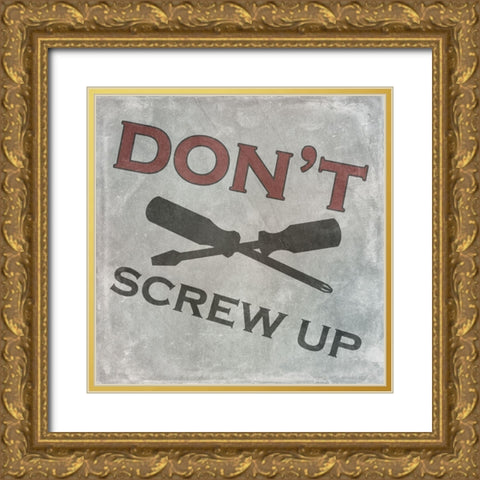 Dont Gold Ornate Wood Framed Art Print with Double Matting by Phillip, Jamie