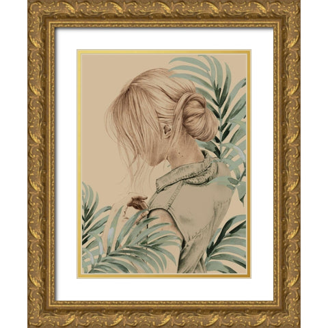 Genuine Gold Ornate Wood Framed Art Print with Double Matting by Urban Road