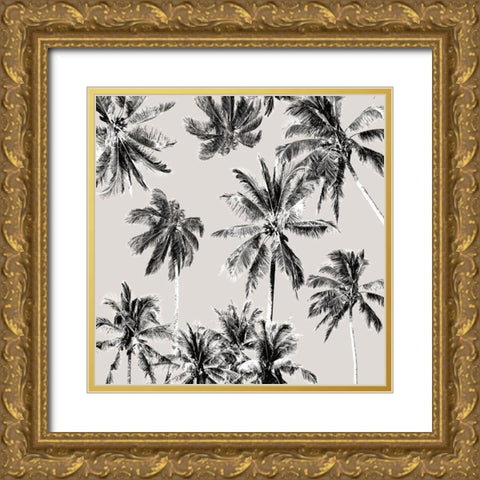 Tropico Turquoise Gold Ornate Wood Framed Art Print with Double Matting by Urban Road