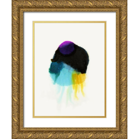 Squid Ink Gold Ornate Wood Framed Art Print with Double Matting by Urban Road