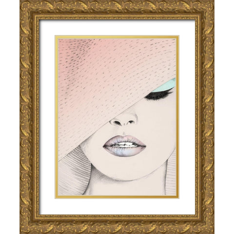 Urbane-Blush Gold Ornate Wood Framed Art Print with Double Matting by Urban Road