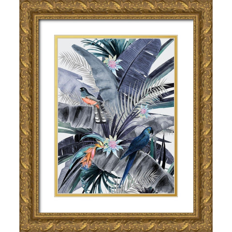 Paradise Dusk Gold Ornate Wood Framed Art Print with Double Matting by Urban Road