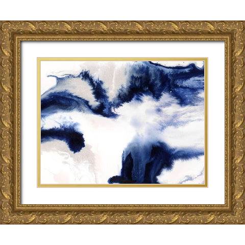 Seafoam Gold Ornate Wood Framed Art Print with Double Matting by Urban Road