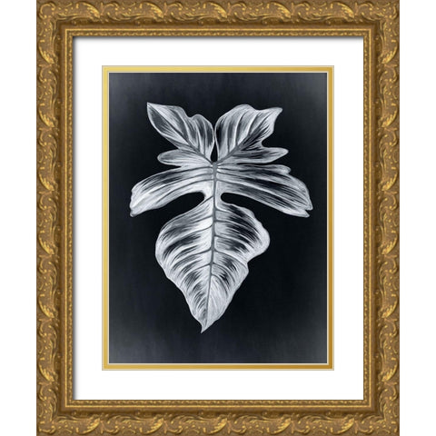 Verdure III Midnight Gold Ornate Wood Framed Art Print with Double Matting by Urban Road