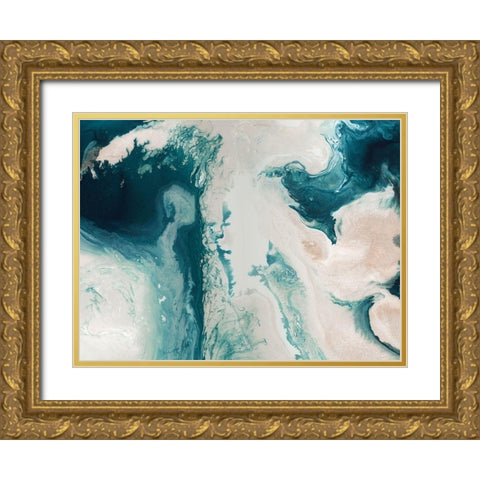 Earth Rise Gold Ornate Wood Framed Art Print with Double Matting by Urban Road