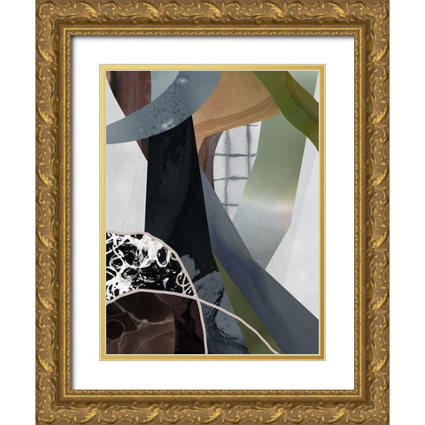 Wires Crossed Gold Ornate Wood Framed Art Print with Double Matting by Urban Road