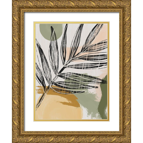 Palmier I Gold Ornate Wood Framed Art Print with Double Matting by Urban Road