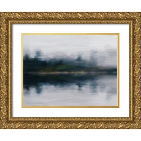 Upon Reflection Gold Ornate Wood Framed Art Print with Double Matting by Urban Road