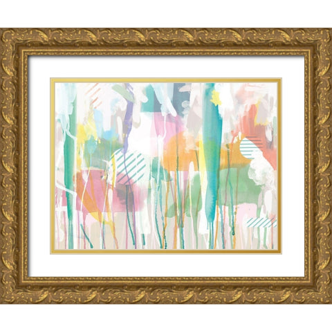 Spring Rain Gold Ornate Wood Framed Art Print with Double Matting by Urban Road
