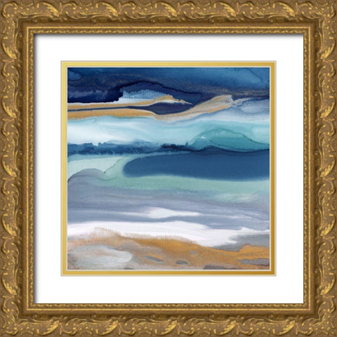 Great Oyster Bay Gold Ornate Wood Framed Art Print with Double Matting by Urban Road