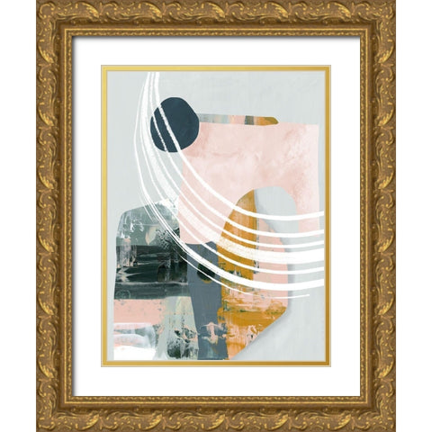 Opus I Gold Ornate Wood Framed Art Print with Double Matting by Urban Road