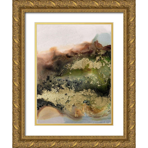 Gold Fever III Gold Ornate Wood Framed Art Print with Double Matting by Urban Road