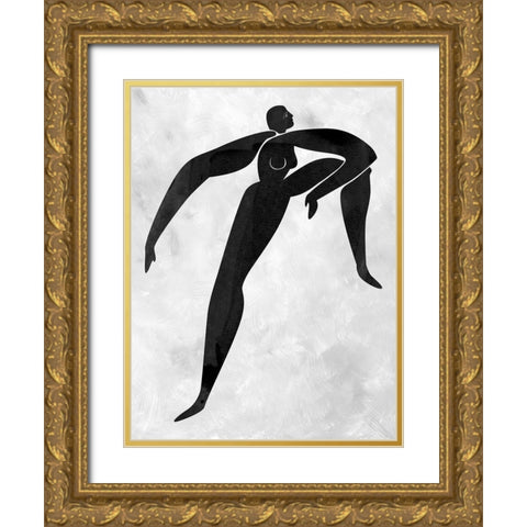 Lydia Cut-Out II Gold Ornate Wood Framed Art Print with Double Matting by Urban Road