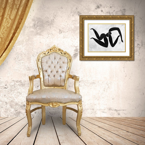 Lydia Cut-Out IV Gold Ornate Wood Framed Art Print with Double Matting by Urban Road