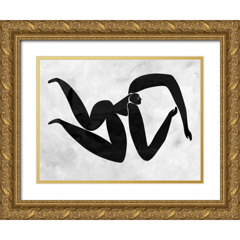 Lydia Cut-Out IV Gold Ornate Wood Framed Art Print with Double Matting by Urban Road