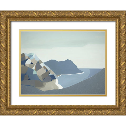 Cradle Mountain Gold Ornate Wood Framed Art Print with Double Matting by Urban Road