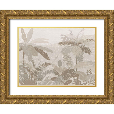 Neutral Tropics Gold Ornate Wood Framed Art Print with Double Matting by Urban Road