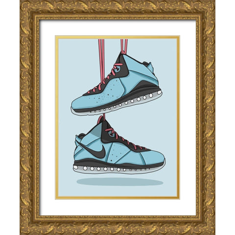 Game Ready Gold Ornate Wood Framed Art Print with Double Matting by Urban Road