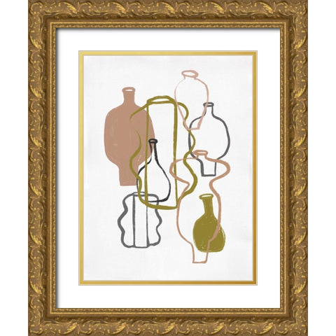 Open Air Market I Gold Ornate Wood Framed Art Print with Double Matting by Marrakech