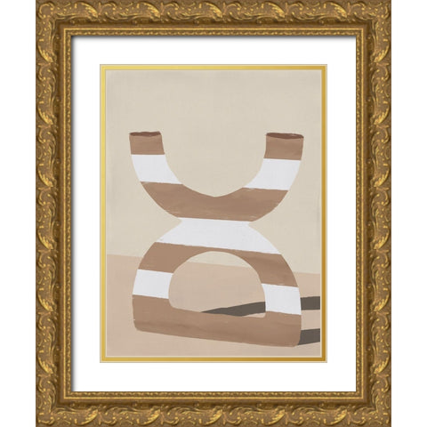 Curves I Gold Ornate Wood Framed Art Print with Double Matting by Marrakech