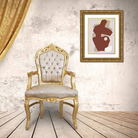 Imperfect  Gold Ornate Wood Framed Art Print with Double Matting by Marrakech