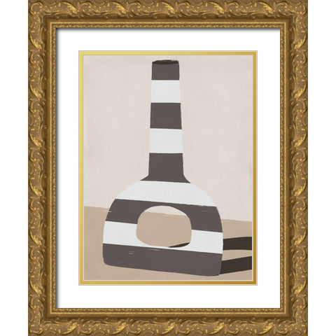 Marhba II Gold Ornate Wood Framed Art Print with Double Matting by Marrakech