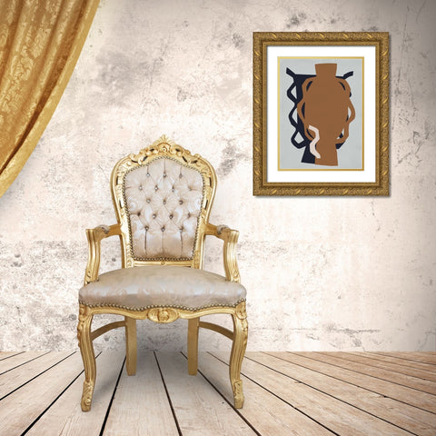 Zwina Gold Ornate Wood Framed Art Print with Double Matting by Marrakech