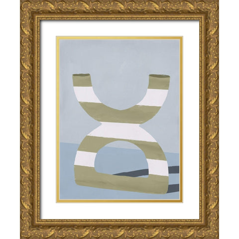 Curves II Gold Ornate Wood Framed Art Print with Double Matting by Marrakech
