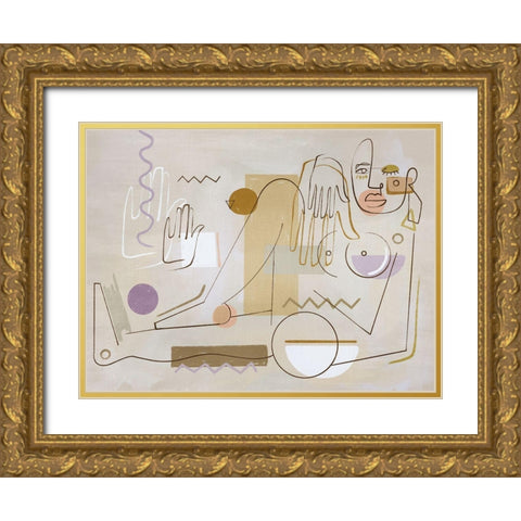 Ma Belle Gold Ornate Wood Framed Art Print with Double Matting by Urban Road