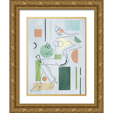 La Dame Gold Ornate Wood Framed Art Print with Double Matting by Urban Road